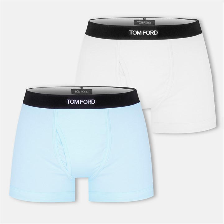 Tom Ford Men's Multi Plain Cotton Boxer Briefs, 2-Pack Medium
