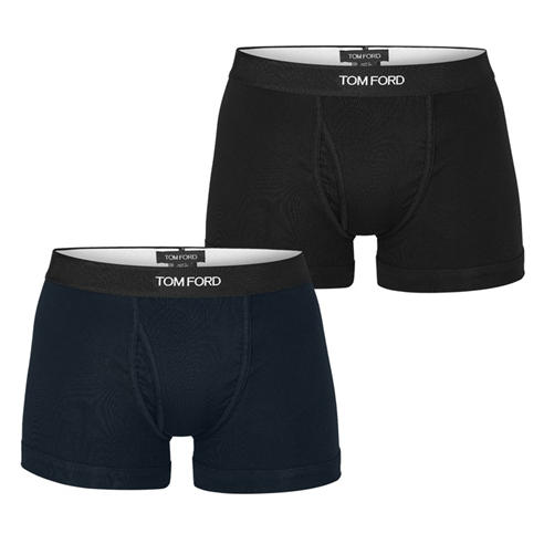TOM FORD - Men's Plain Cotton Boxer Briefs 2-Pack