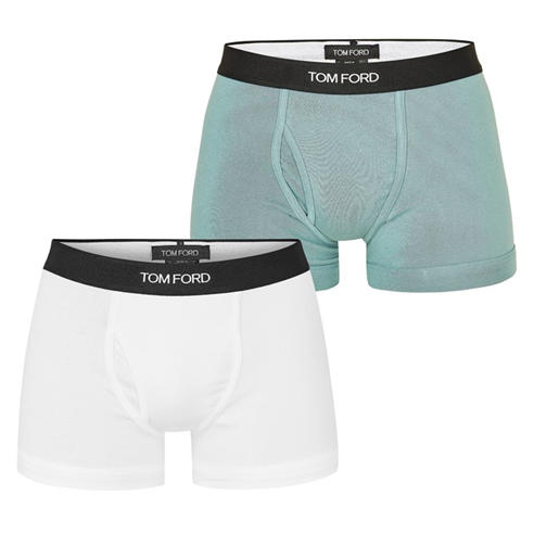 TOM FORD - Men's Plain Cotton Boxer Briefs 2-Pack