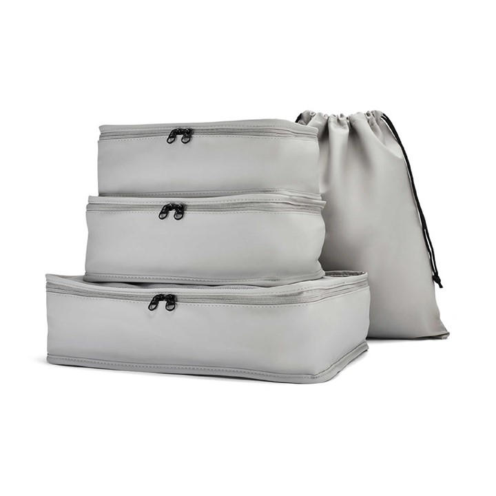 Rock Unisex Grey Packing Cubes Set Of 4