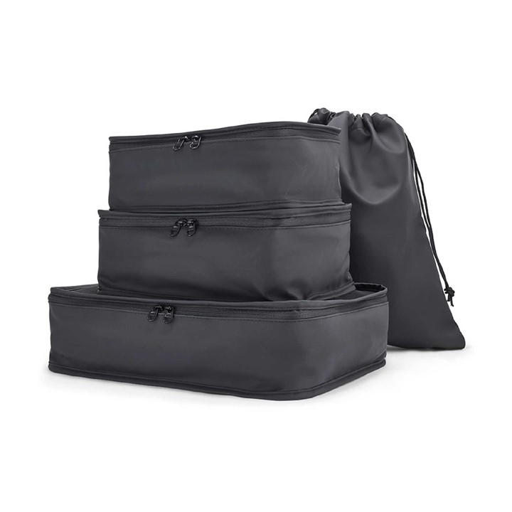 Rock Unisex Black Packing Cubes Set Of 4