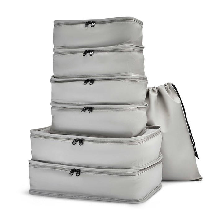 Rock Unisex Grey Packing Cubes Set Of 7