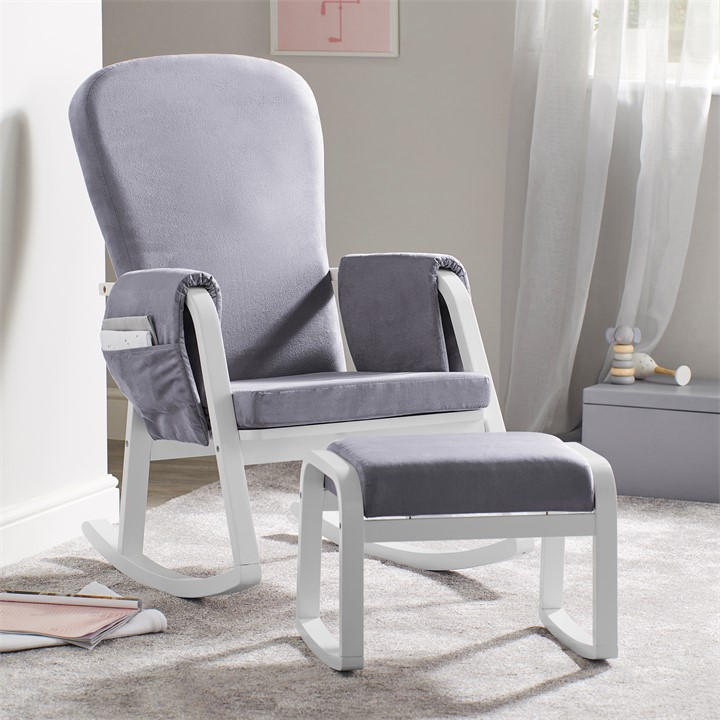 Ickle Bubba Unisex Kids Grey Dursley Rocking Chair And Stool
