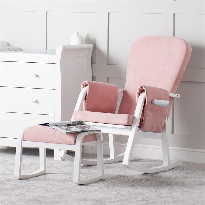 Ickle Bubba Unisex Kids Pink Dursley Rocking Chair And Stool