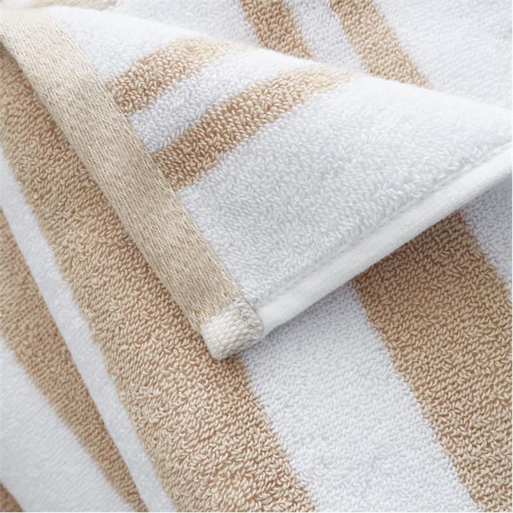 Bianca Reversible Stripe Cotton Jacquard Bath Towel Towels FRASERS