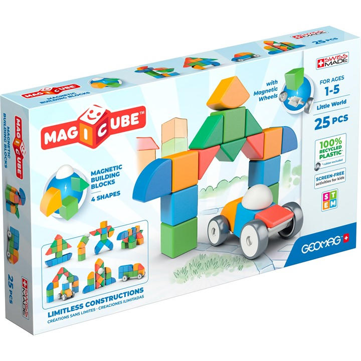 GEOMAG Magicube Magnetic Shapes Little World - 25 Pieces - Multi