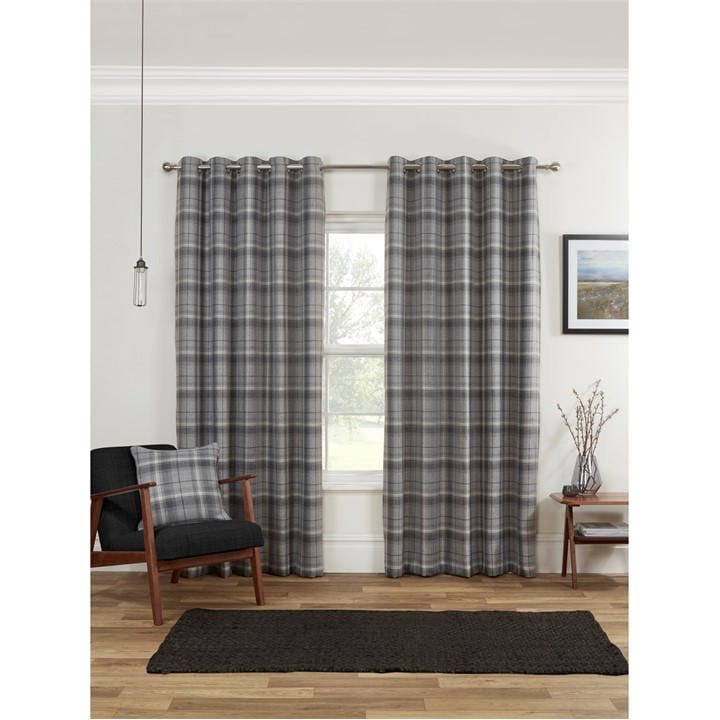 SUNDOUR CARNOUSTIE TARTAN EYELET CURTAINS