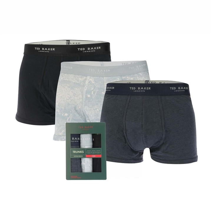 TED BAKER 3 PACK OF COTTON TRUNKS