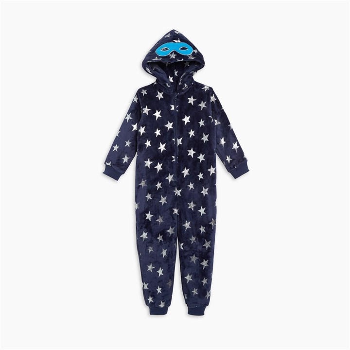 Navy - Studio - Younger Boys Super Hero Onesie