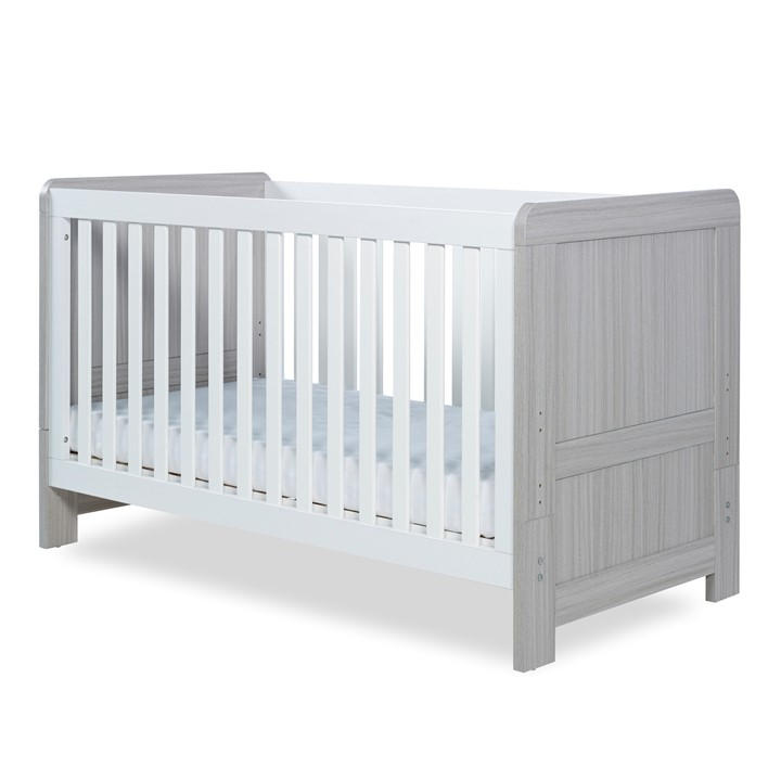 Ickle Bubba Unisex Kids White Pembrey Cot Bed & All Seasons Premium Mattress