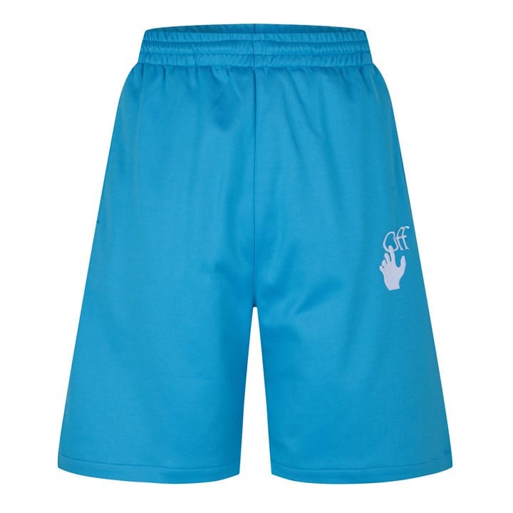 OFF-WHITE MEN'S HANDS OFF SKATE SWEAT SHORTS, LOGO DESIGN