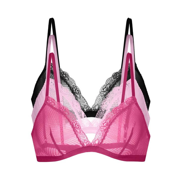 Dorina Misha Bralette 3 Pack In Multi