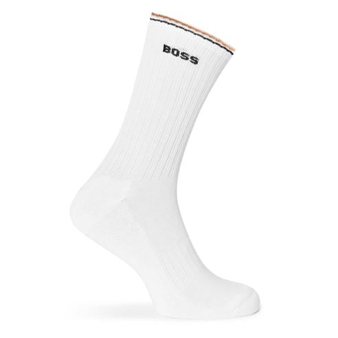 Boss - Men's Rib Stripe Quarter Socks