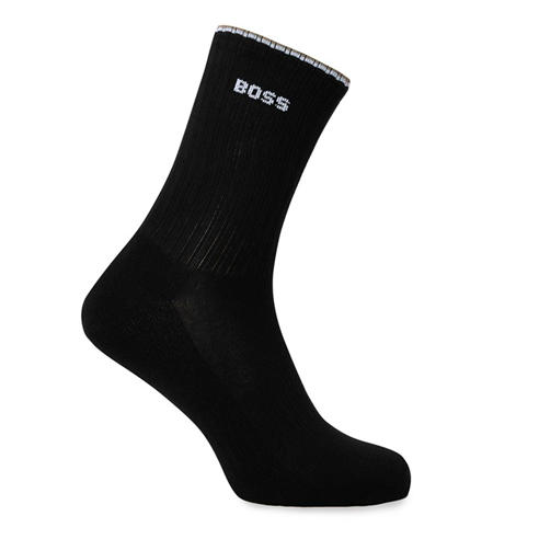 Boss - Men's Rib Stripe Quarter Socks
