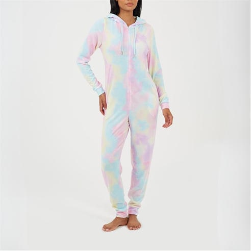 Brave Soul - Womens Tie Dye Slim Fit Onesie with Back Embroidery