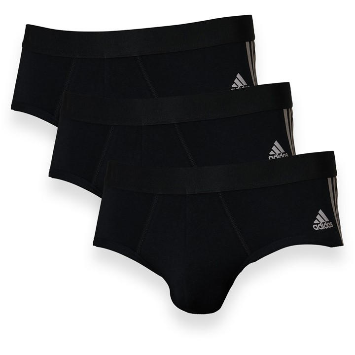 ADIDAS ORIGINALS FLEX COTTON 3 STRIPE BRIEF 3P