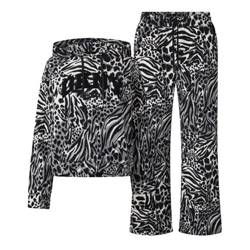 DKNY - Women's Sherpa Hooded Top and Trousers Pyjama Set