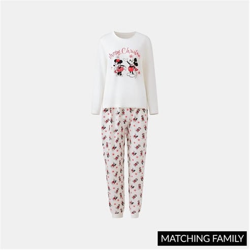 Character - Ladies Disney Xmas Family Cotton Pyjamas