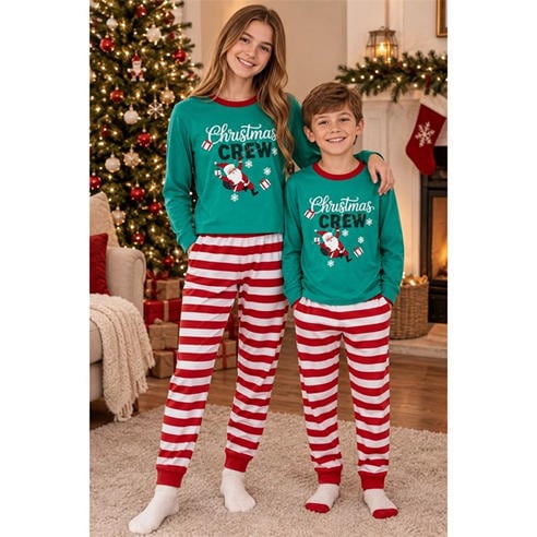 The Spirit Of Christmas - Childrens Christmas Family Cotton Pyjamas