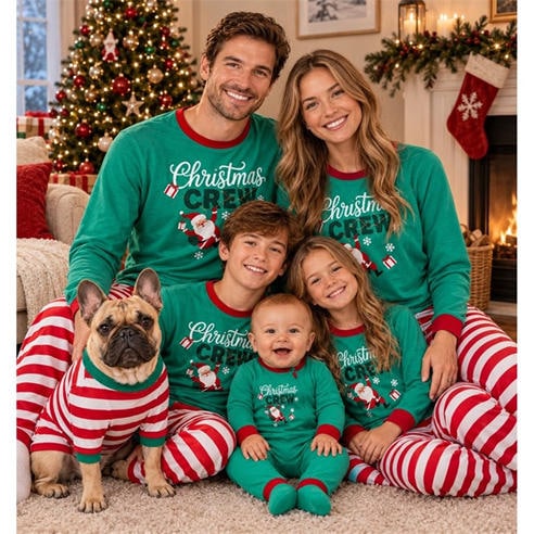 The Spirit Of Christmas - Mens Fairisle Xmas Family Cotton Pyjamas