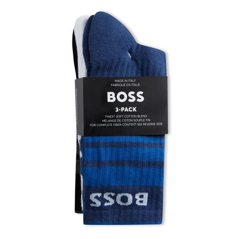 Boss - Men's Rib Stripe Crew Socks