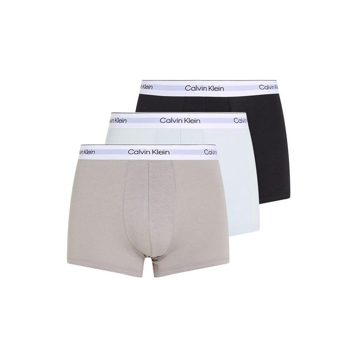 Calvin Klein Men's Grey 3-Pack Logo Trunks Small