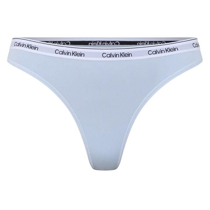 Calvin Klein Women's Blue Logo Thong Size 14
