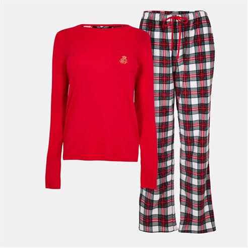 Lauren by Ralph Lauren - Women's Logo Fleece Long Sleeve Pyjama Sets