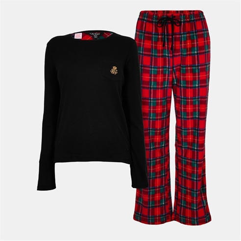 Lauren by Ralph Lauren - Women's Logo Fleece Long Sleeve Pyjama Sets