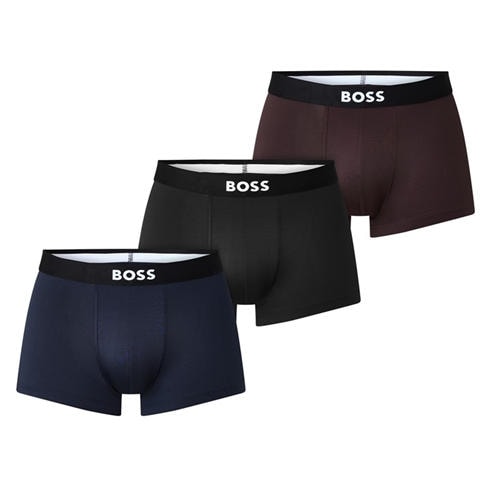 Boss - Mens BOSS 3 Pack Trunks Underwear with Logo Waistband Detail
