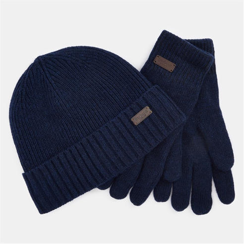 Barbour - Carlton Wool Mix Beanie and Gloves Gift Set