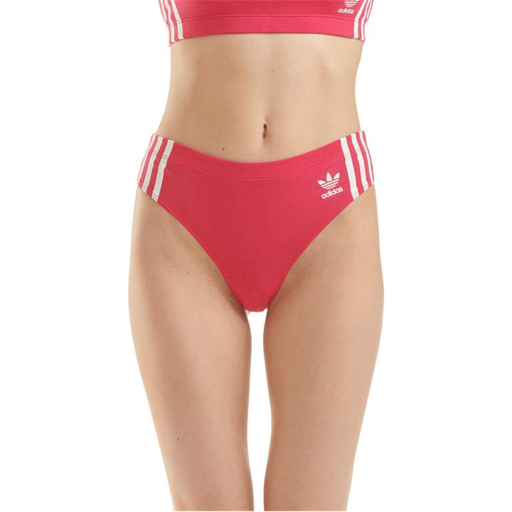 Adidas Originals Women's Pink Adidas Comfort Flex Cotton Thong Large