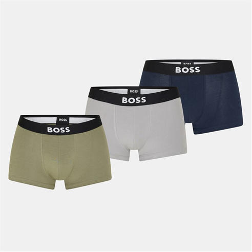 Boss - Three-pack of logo-waistband boxer briefs
