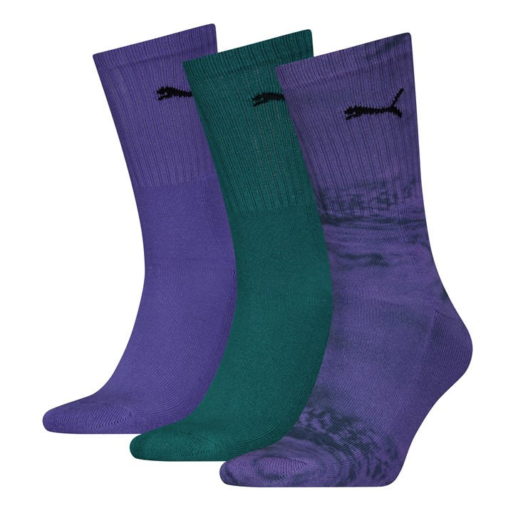 Puma Crew Sock 3p 99 In Purple