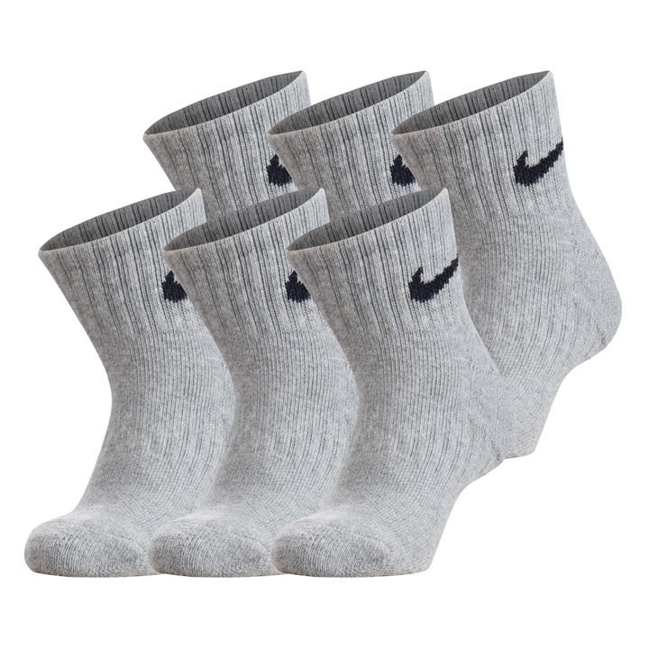 Nike Unisex Kids Grey 6-Pack Quarter Socks Infants Size C3 - C7