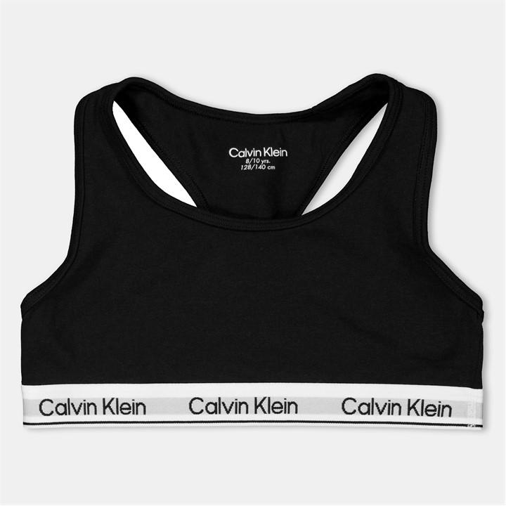 Calvin Klein Jeans Girls Black 2Pk Bralette Size 9