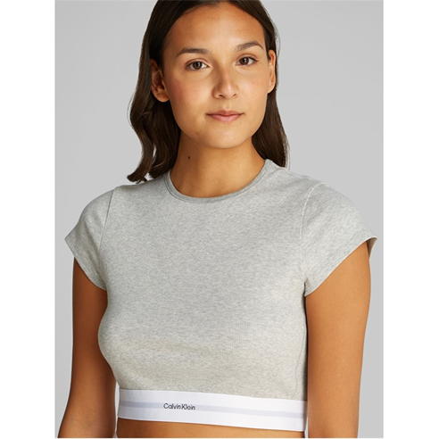 Calvin Klein - COTTON STRETCH RIB CROP T-SHIRT