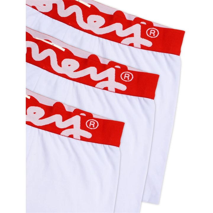 Triple White - Money - Chop White/Red 3Pk Trunks