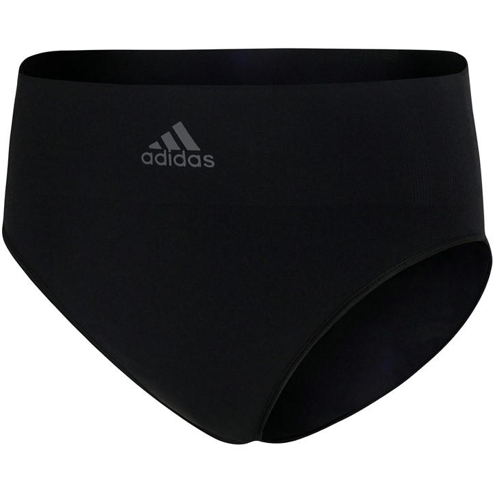Adidas Women's Black Active Seamless Micro Stretch High Leg Brief Large