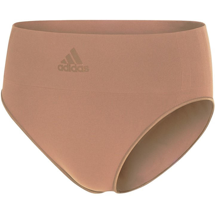 Adidas Women's Brown Active Seamless Micro Stretch High Leg Brief Large