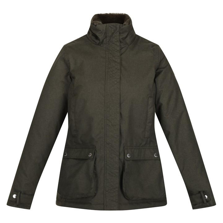 Regatta Womens Leighton Waterproof Jacket In Green