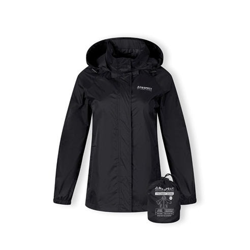 Minoti - Women packaway waterproof jacket with hood black