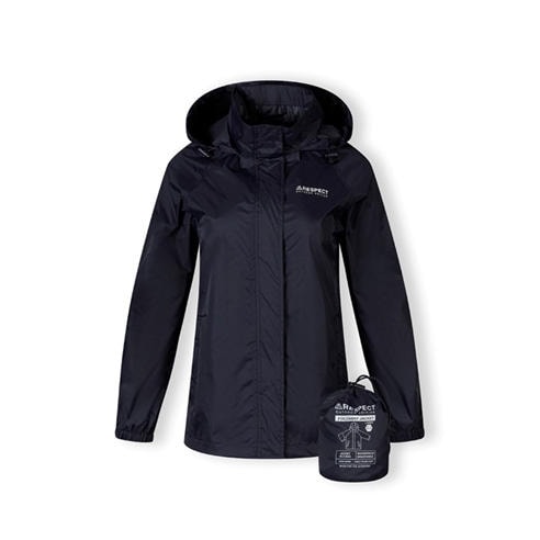 Minoti - Women packaway waterproof jacket with zipped pockets navy