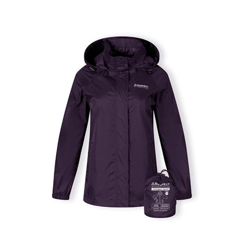 Minoti - Women packaway waterproof jacket purple 36-48
