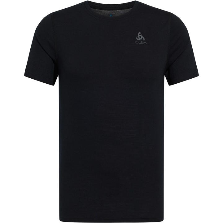 Odlo Men's Black Merino 200 Short Sleeve T-Shirt Medium