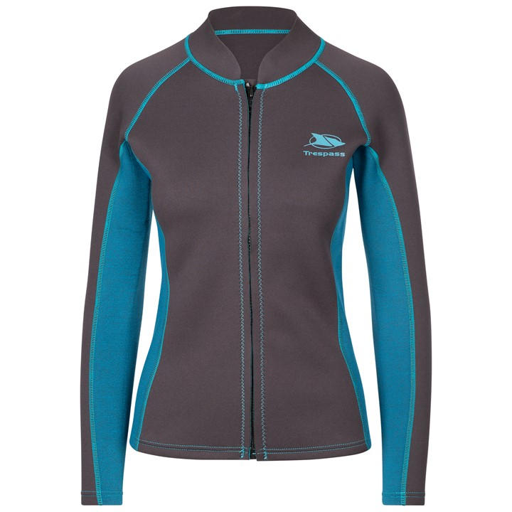Trespass Skippor Full Zip Neoprene Top Women In Grey