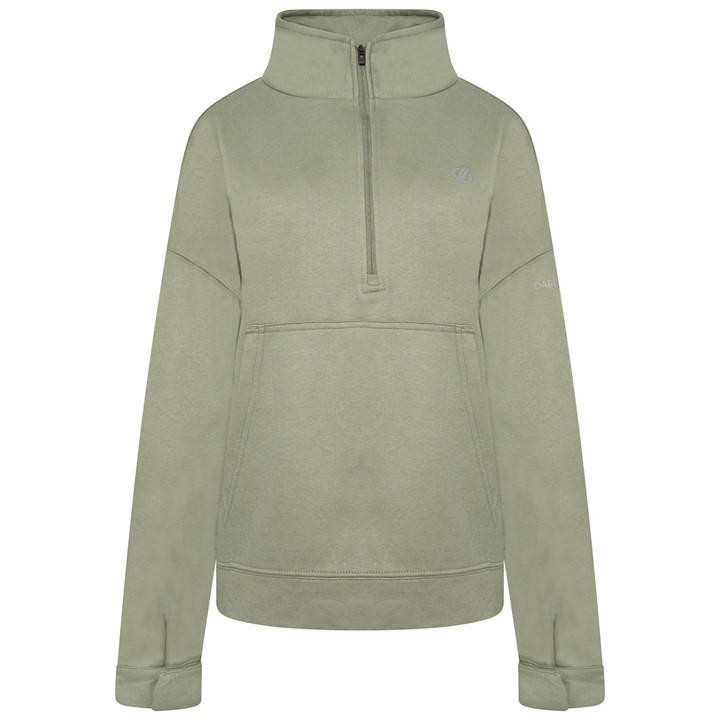 Dare 2b Recoup Sweatshirt Quarter Zip Fleece Womens In Green