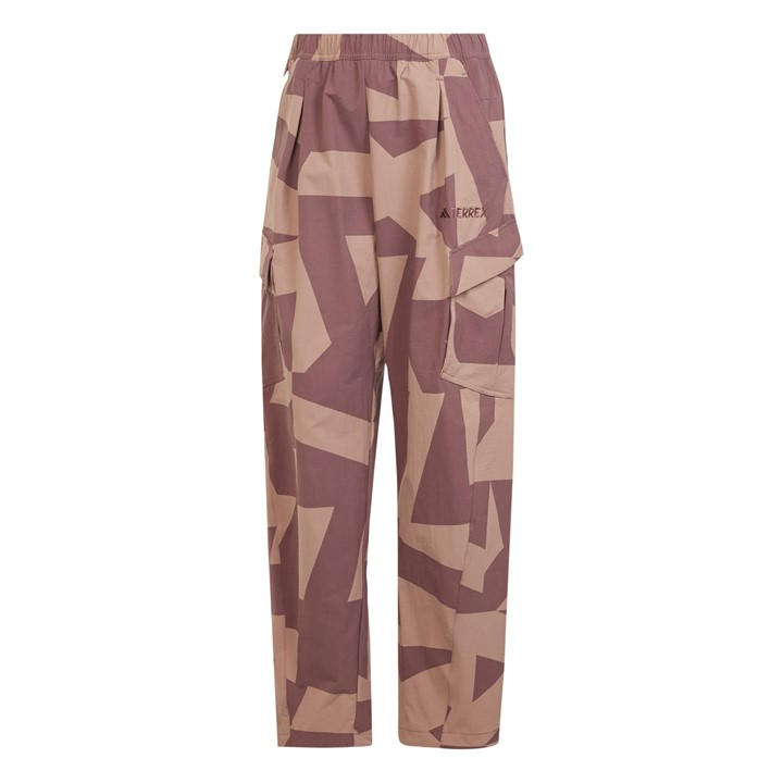 Adidas Women's Pink Terrex Xploric Cargo Joggers Printed Medium