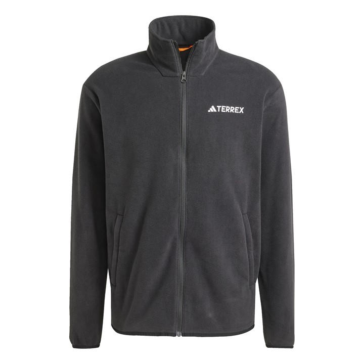 Adidas Men's Black Multi Essentials Full-Zip Fleece Jacket 2XL