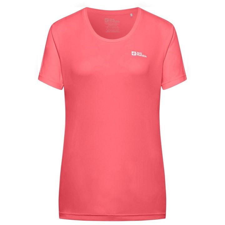 Jack Wolfskin Women's Orange Tech Tee Ld63 Size 14